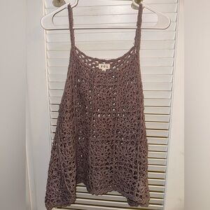 Purple Lace Tank Cover Up